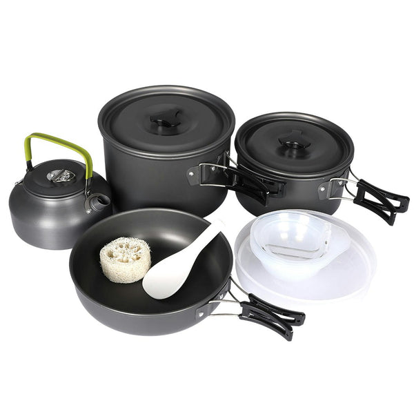 Toque 16Pcs Camping Cookware Set Outdoor Hiking Cooking Pot Pan Portable Picnic