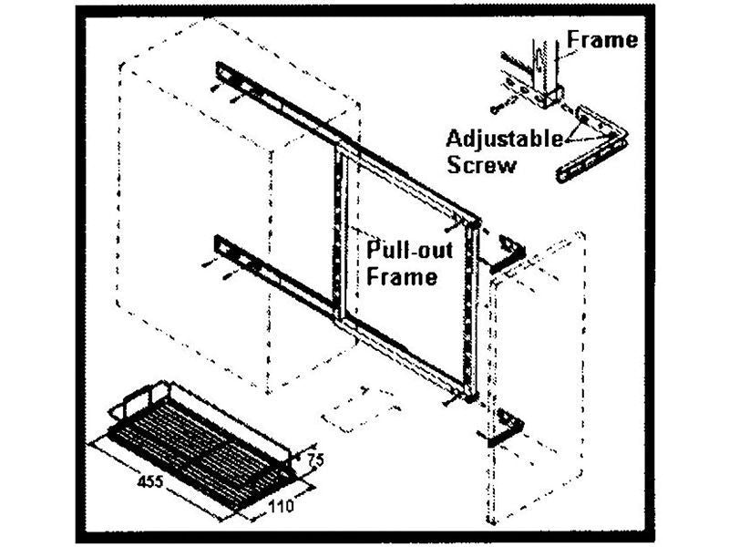 Roll Out Pantry Sliding Shelf W/ 2 - 110MM Basket 000122