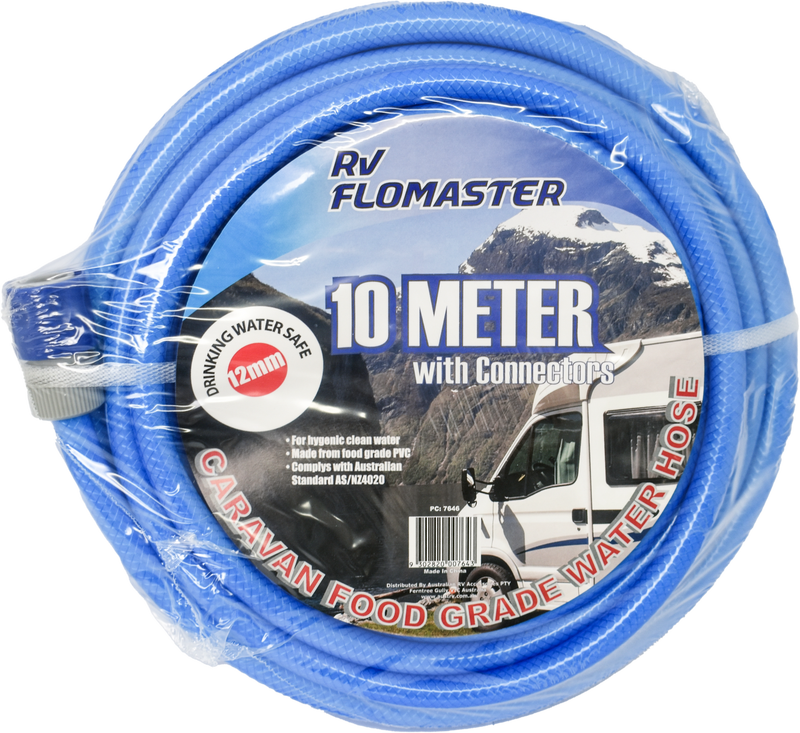 RV Flomaster 12mm Food Grade Hose with Connectors 10m