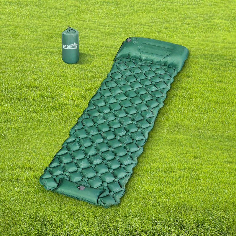 Mountview Sleeping Pad Inflatable Mattress Camping Air Bed Single Pillow 6cm