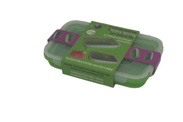 Collapsible Silicone Rectangle Container Large 3L