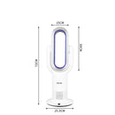 Spector Bladeless Electric Fan Cooler Heater Air Cool Sleep Timer All Season Use