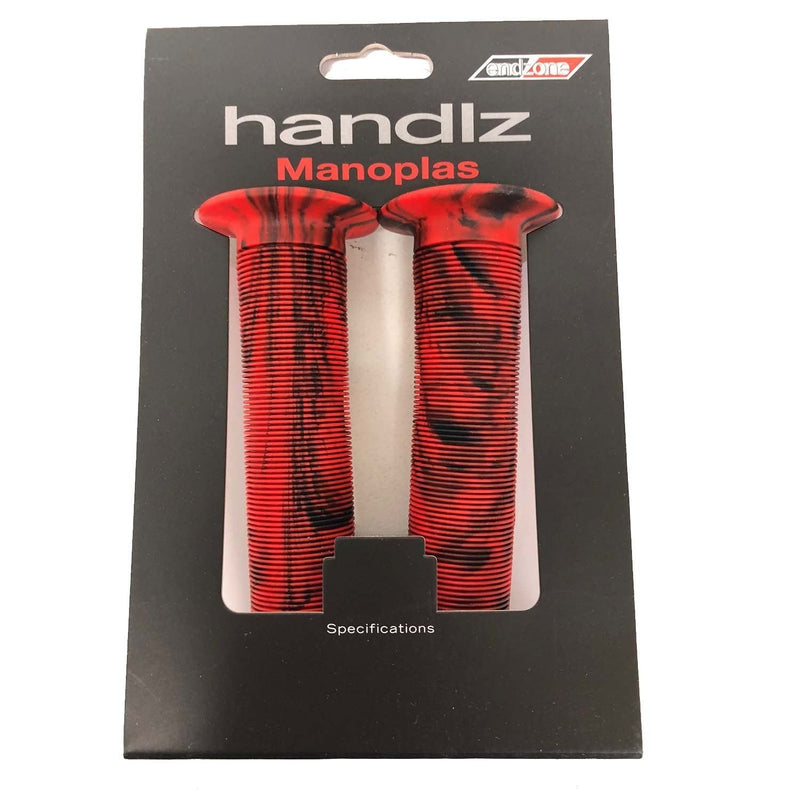 Endzone Handlz Smoke Pattern Manoplas Bike Grips 147mm Red Smoke