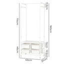 Levede Clothes Rack Stand Heavy Duty Steel Hanging Garment Organizer Coat 63cm