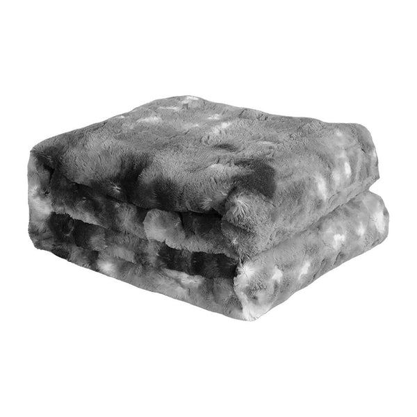Dreamz Throw Blanket Luxury Tie-dyed Faux Fur 500GSM Bed Sofa Thick152x203cm
