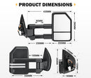 SAN HIMA Pair Extendable Towing Mirrors Gen2 for Isuzu MU-X MY2013-MY2019 with Indicator