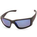North Beach Foster Satin Black/Blue Mirror Polarised Unisex Sunglasses