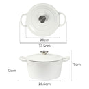 Toque Enamel Dutch Oven 4L Cast Iron Pan Casserole Pot Slow Cook Cooker with Lid