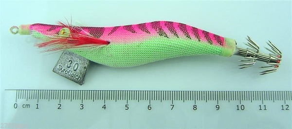 Surecatch Suresquid Pink - Cloth Squid Jig Lure 3.0gram Tournament Grade