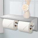 Traderight Group  Toilet Paper Holder Double Roll Stainless-Steel Hook Bathroom Rack Wall Mount