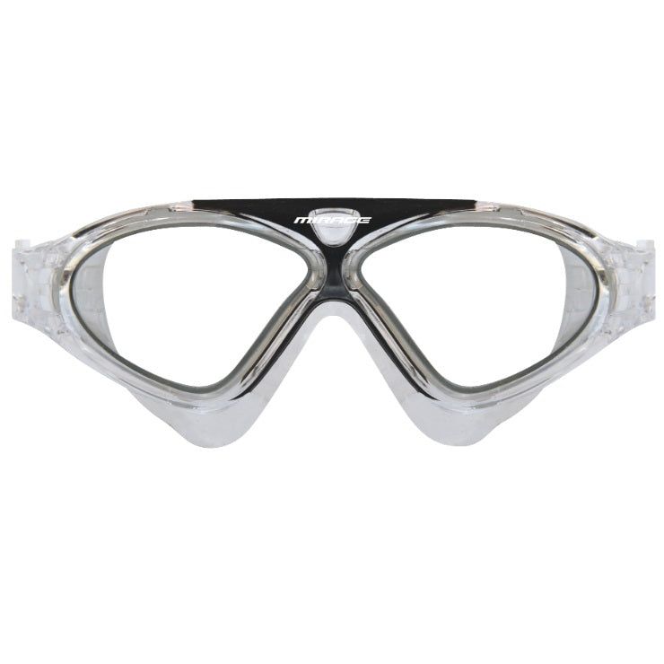 Mirage Lethal Black Adult Oversize Swimming Goggles with Silicone Ear Plugs