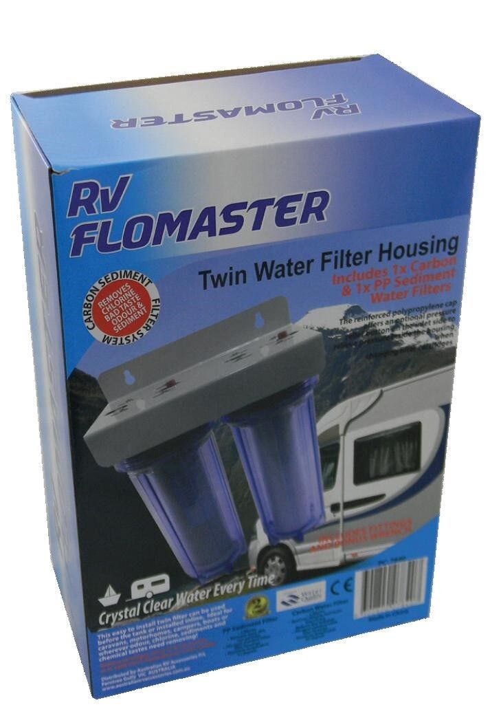 RV Flomaster Twin Water Filter Housing