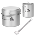 TERRAN Titanium Backpacking Starter Kit (Pot, Mug and Spork)