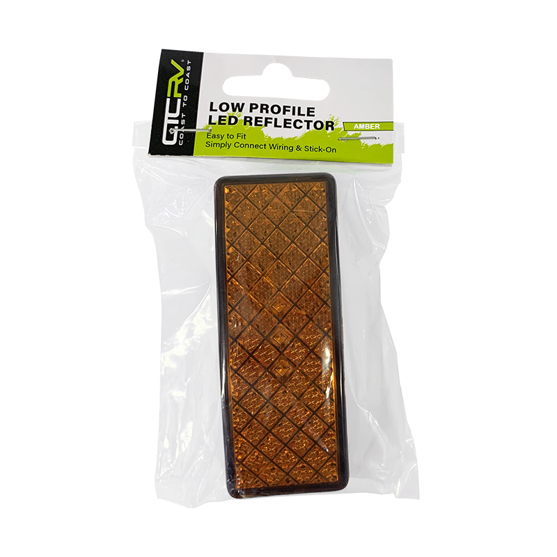 COAST RV 12-24V Low Profile LED Reflector - 100mm x 38mm - Amber