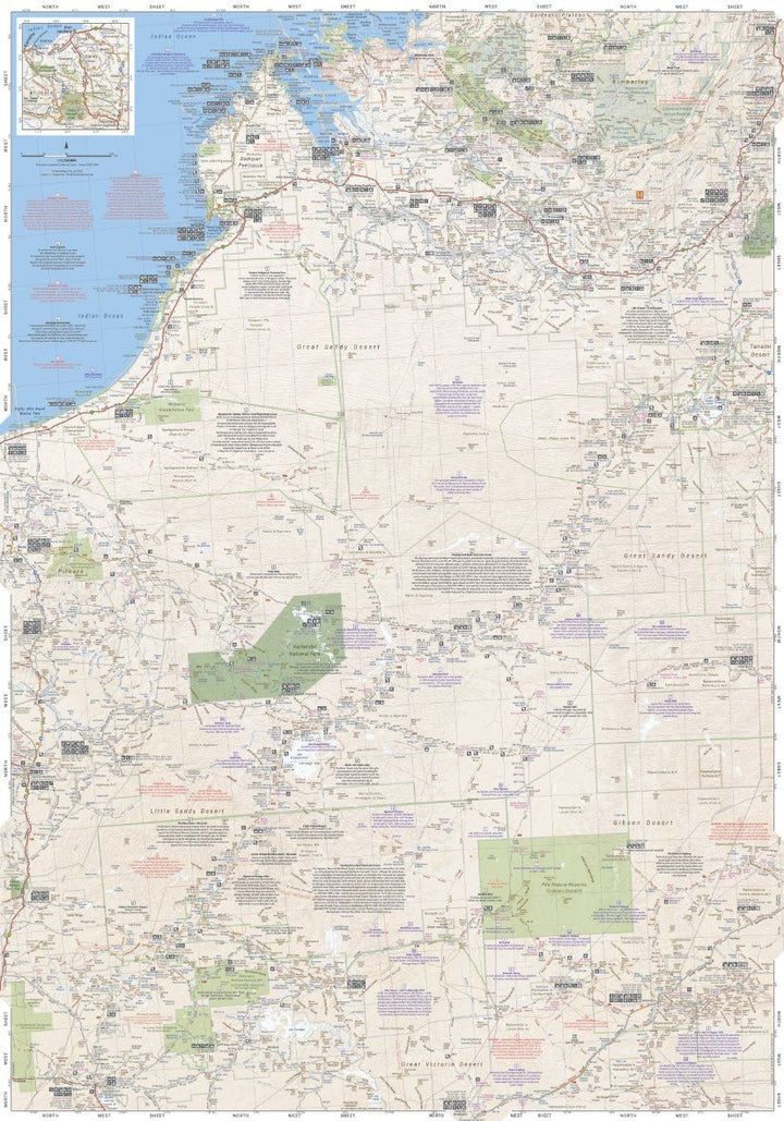 HEMA GREAT DESERT TRACKS WESTERN MAP