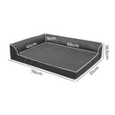 Pawz Orthopedic Dog Bed Memory Foam Cushion Cat Calming Mattress Washable M Grey