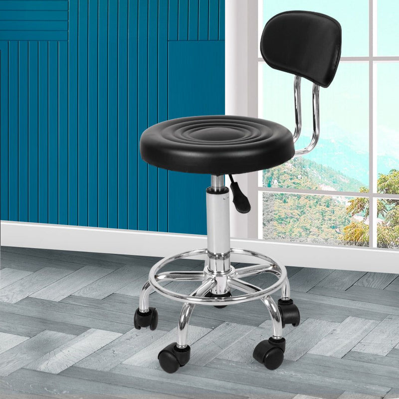 Levede Salon Stool Swivel 4 Bar Stools Chairs Barber Hairdressing Hydraulic Lift