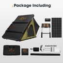 San Hima Kalbarri Lite Rooftop Tent Hardshell Olive+250W Solar Panel+Ladder&Rack