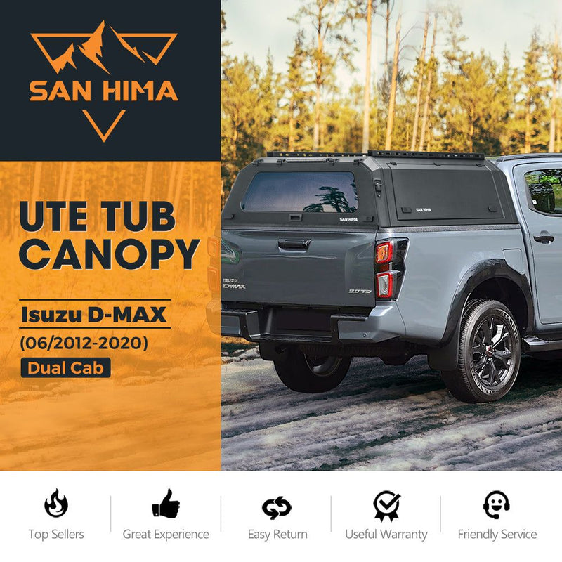 San Hima UTE Steel Canopy For Isuzu D-MAX 06/2012-2020 Dual Cab