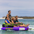 Jetpilot Freeride JP4 4-Person Purple/Green Inflatable Towable Ski Tube