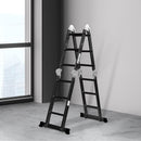 Traderight Multi Purpose Ladder Aluminium Folding Platform Extension Step 3.6m