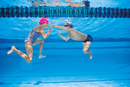 Arena Tracks Mirror Swimming Goggles - Violet/Fuchsia/Green (Kids/Childrens)