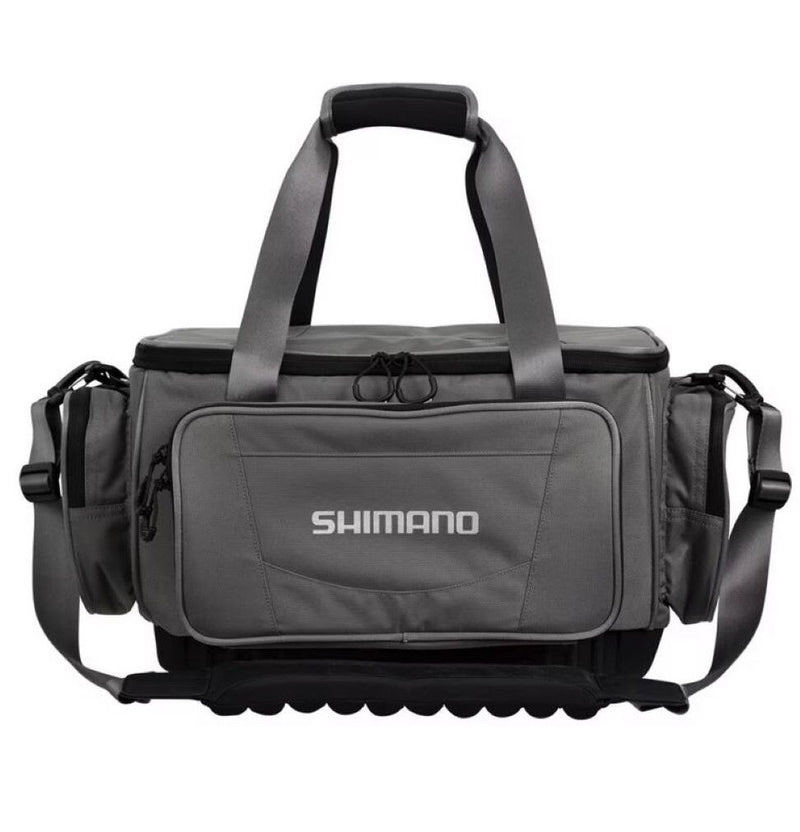 Shimano Large Fishing Tackle Bag with 2 Tackle Boxes & Multiple Storage Pockets