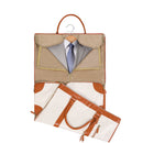 Slimbridge Garment Bags 2 in 1 Hanging Suit Convertible Travel Duffle Beige