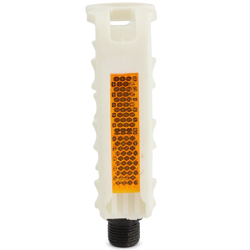 White Plastic Replacement Kids Bike Pedals for 12-16" Bikes 9/16" Thread