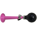 Pink Retro Style Bugle Type Bicycle Horn with Black Rubber Bulb