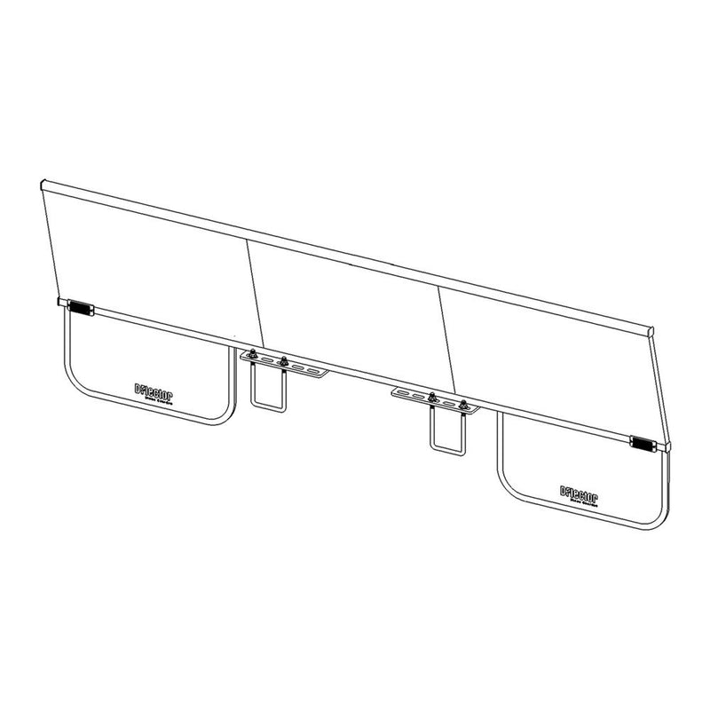 D-Flector Caravan Standard Stone Guard 2200mm - Linear (Special Aerospace Grade Heavy Duty Aluminum)