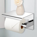 Traderight Group  Toilet Paper Holder Roll Bath Tissue Storage Hook Rack Stainless-Steel Silver