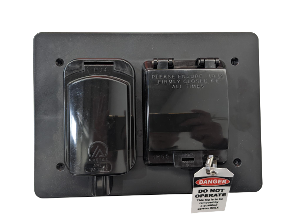 Areial RCD/Inlet Enclosure Black - 2.5mm TPS Flex