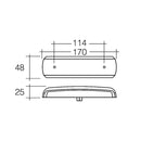 Narva 93812BL2 10-33 Volt Model 38 LED Slimline Rear Stop/Tail And Direction Indicator Lamp