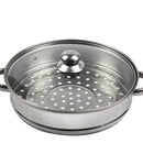 Toque Stainless-Steel Steamer Meat Vegetable Cookware Hot Pot Kitchen 3 Tier