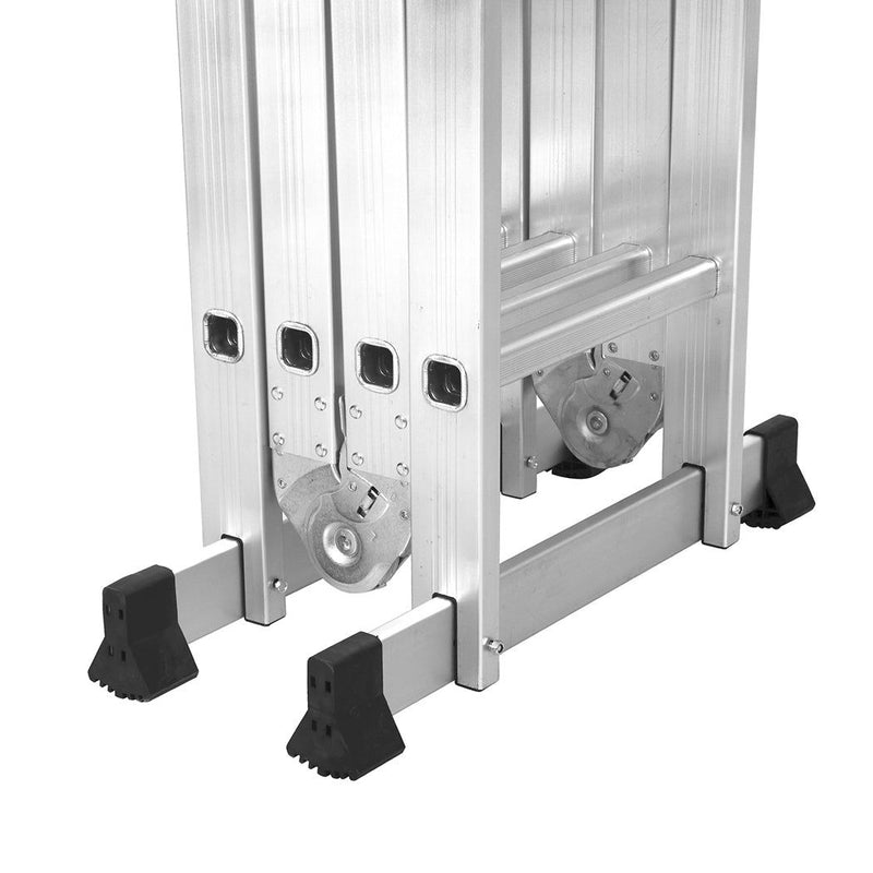 Traderight Multi Purpose Ladder Aluminium Folding Platform Extension Step 5.7m