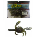8 Pack of Exude 2 Inch Cajun Crab Scented Soft Plastic Lures - Mangrove Red