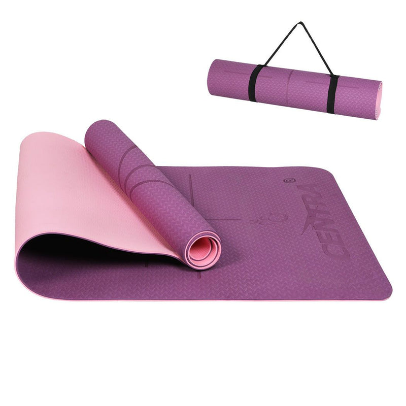 Centra Yoga Mat Non-Slip Fitness Exercise Workout Home Pilates & Floor Purple
