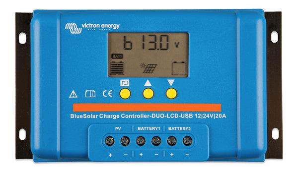 Victron 12/24V 20A BlueSolar PWM-LCD&USB (DUO Dual Battery) Solar Charge Controller