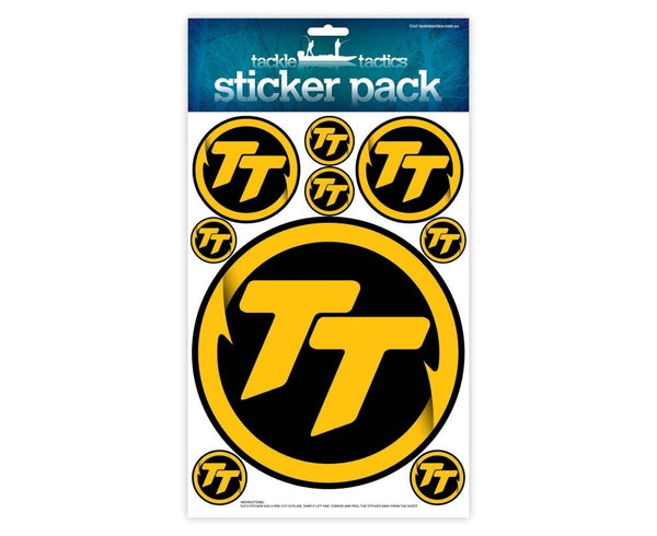 TT Lures Team TT Sticker Pack - 16 Assorted Fishing Stickers - Boat Decals