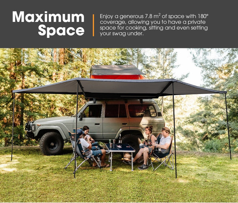 San Hima 180 Degree Free-Standing Awning 600D Double-Ripstop