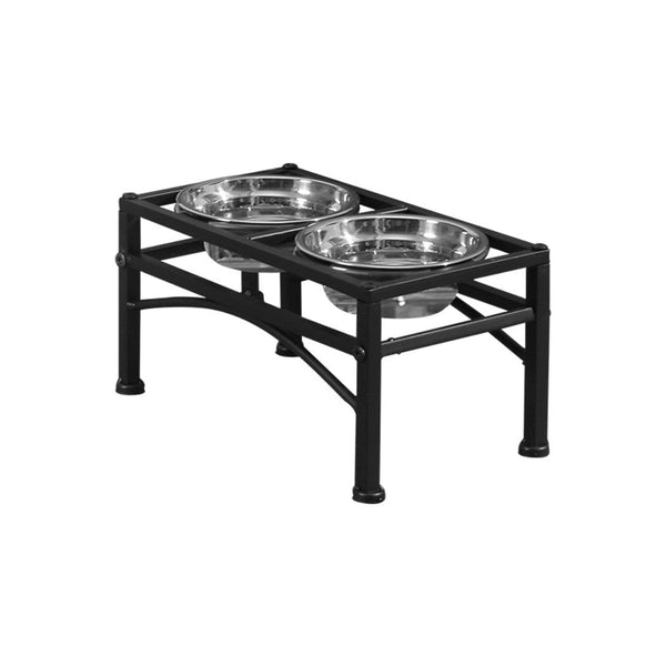Pawz Dual Elevated Raised Pet Dog Feeder Bowl Stainless-Steel Food Water Stand