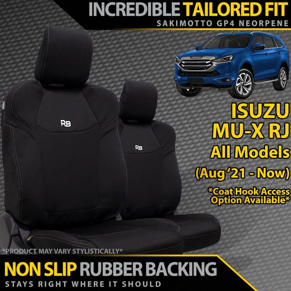 Isuzu MU-X RJ Neoprene 2x Front Seat Covers