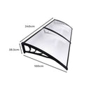 Mountview Window Door Awning Outdoor Canopy UV Patio Rain Cover DIY 1m X 2.4m