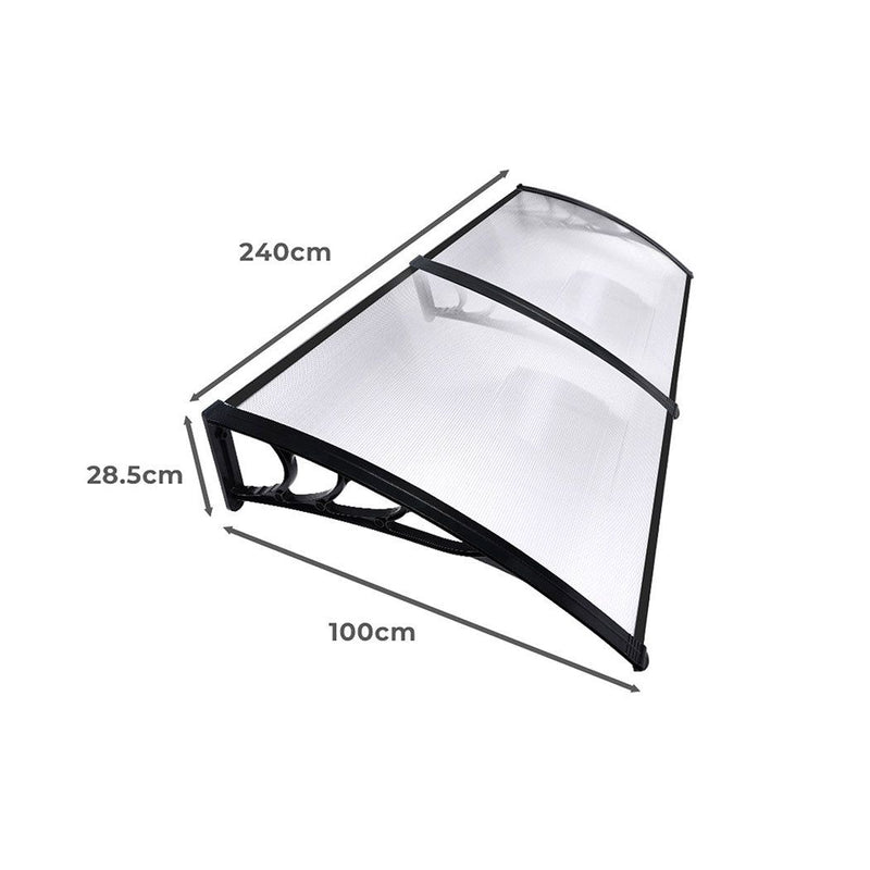 Mountview Window Door Awning Outdoor Canopy UV Patio Rain Cover DIY 1m X 2.4m