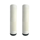 Bulletproof Mountain Bike Grips 130mm with Black End Plugs White