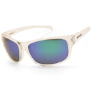 Dirty Dog Shock Satin Clear Crystal/Green Polarised Unisex Sports Sunglasses