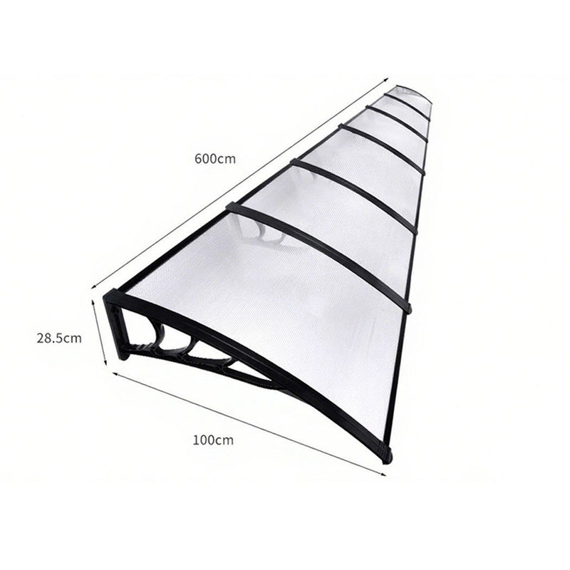 Mountview Window Door Awning Outdoor Canopy UV Patio Rain Cover DIY 1m X 6m
