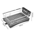 Toque Dish Drying Rack Plate Drainer Cup Holder Cutlery Tray Kitchen Organizer