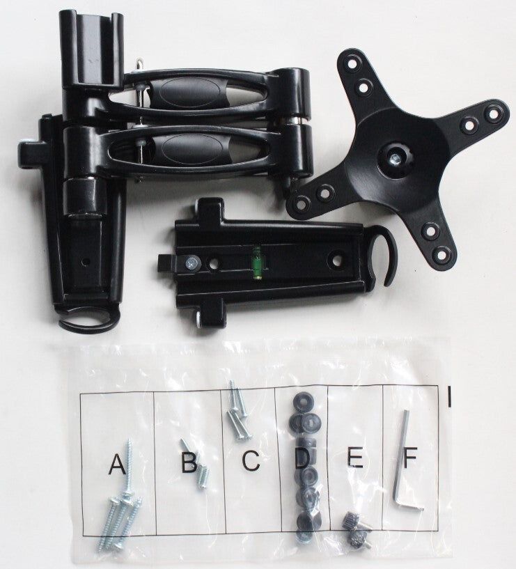 Dual arm LCD TV bracket with 2 mounting brackets